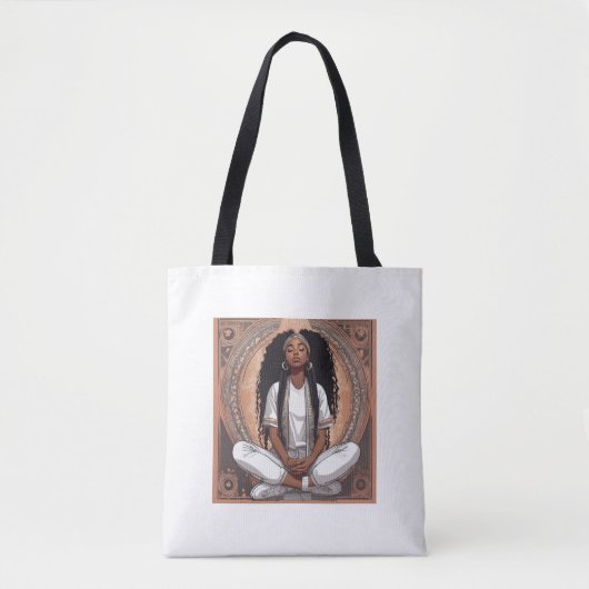 Young afro girl tote bag (Voorkant)