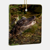 Young Alligator Keramisch Ornament (Rechts)