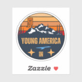 Young America, Indiana Sticker (Vel)