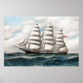 Young America op het Zee Clipper Ship Poster (Voorkant)
