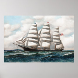 Young America op het Zee Clipper Ship Poster