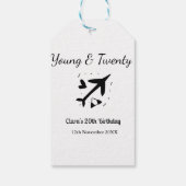 Young and twenty adventure happy birthday add name cadeaulabel (Achterkant)