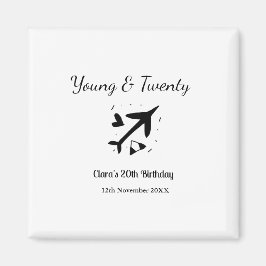 Young and twenty adventure happy birthday add name magneet