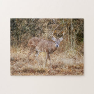 Young and Wild Buck Deer Art Natuur Puzzel Legpuzzel