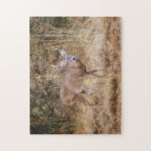 Young and Wild Buck Deer Art Natuur Puzzel Legpuzzel (Verticaal)