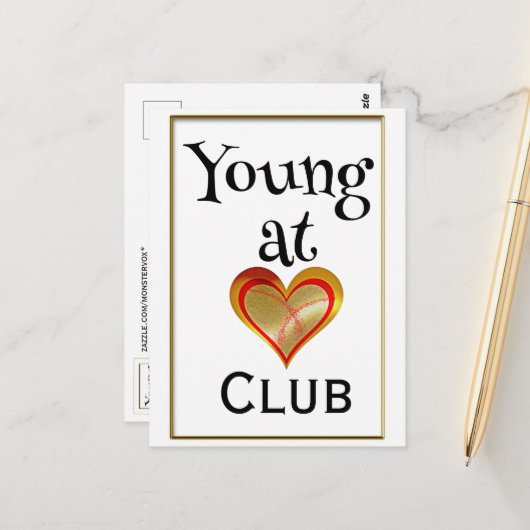 Young at Heart Club Briefkaart (Voorkant / Achterkant in situ)
