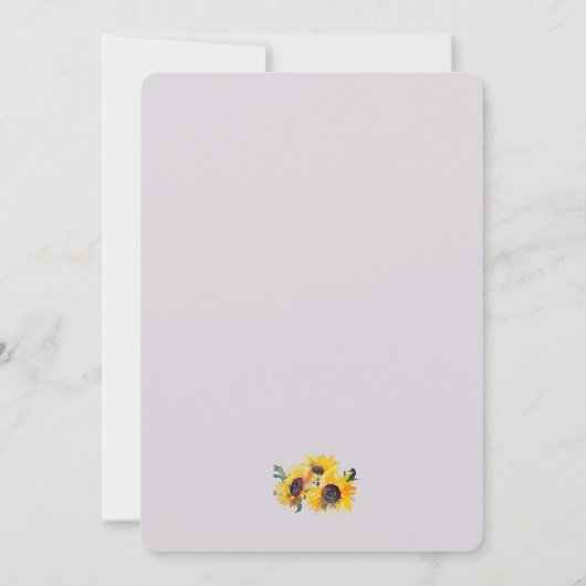 Young at Heart Zonnebloem Fabulous 50 Kaart (Achterkant)