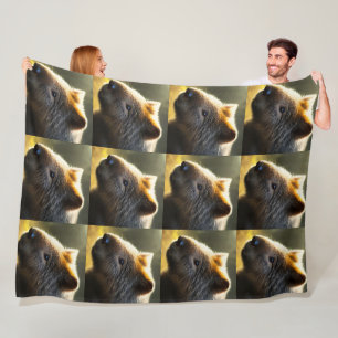 Young Australian Wombat, Large Fleece Blanket Deken