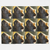 Young Australian Wombat, Large Fleece Blanket Deken (Voorkant (Horizontaal))