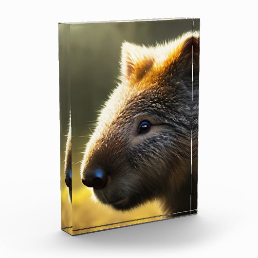 Young Australian Wombat, Photo Block Fotoblokken (Links)
