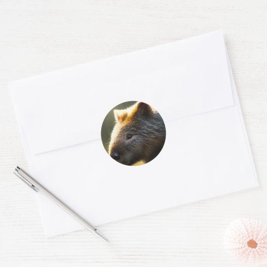 Young Australian Wombat, Stickers (Envelop)