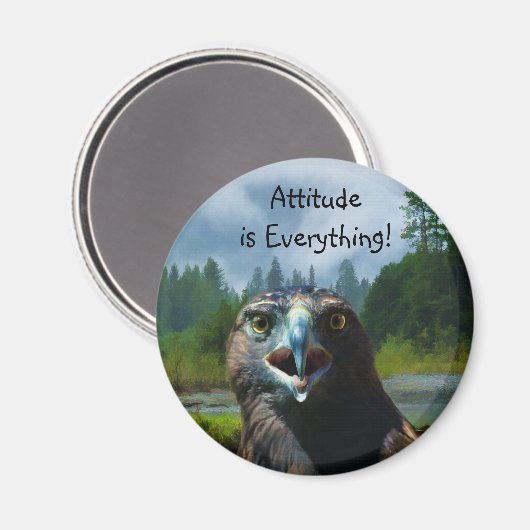 Young Bald Eagle en Misty Alaskan River Magneet (Voorkant / Achterkant)