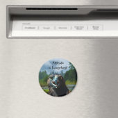 Young Bald Eagle en Misty Alaskan River Magneet (Insitu (Vaatwasser))