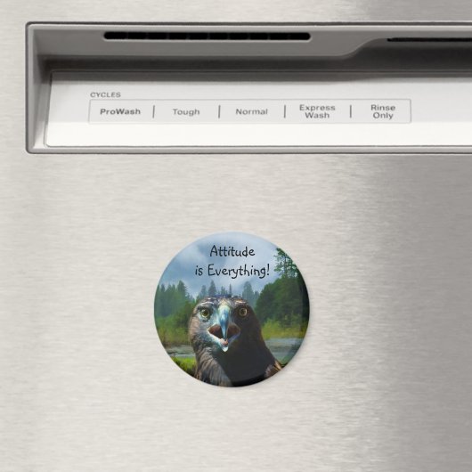 Young Bald Eagle en Misty Alaskan River Magneet (Insitu (Vaatwasser))