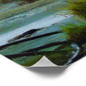 Young Bald Eagle en Misty Alaskan River Poster (Hoek)