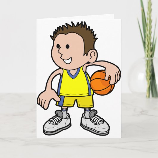 Young Basketball Player Greeting Cards Kaart (Voorkant)
