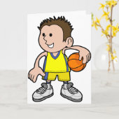 Young Basketball Player Greeting Cards Kaart (Gele Bloem)