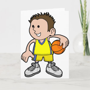 Young Basketball Player Greeting Cards Kaart