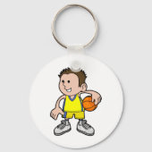 Young Basketball Player Sleutelhanger (Achterkant)