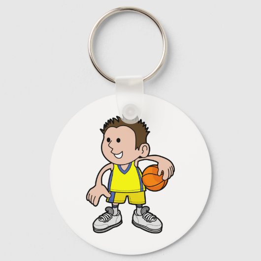 Young Basketball Player Sleutelhanger (Achterkant)
