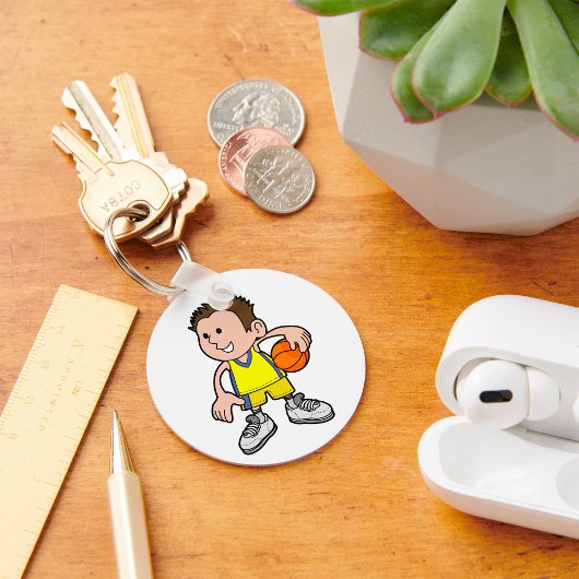 Young Basketball Player Sleutelhanger