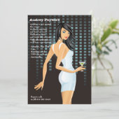 Young Beauty Invitation Kaart (Staand voorkant)