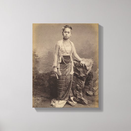 Young Birmese girl, c.1875 Canvas Afdruk (Voorkant)