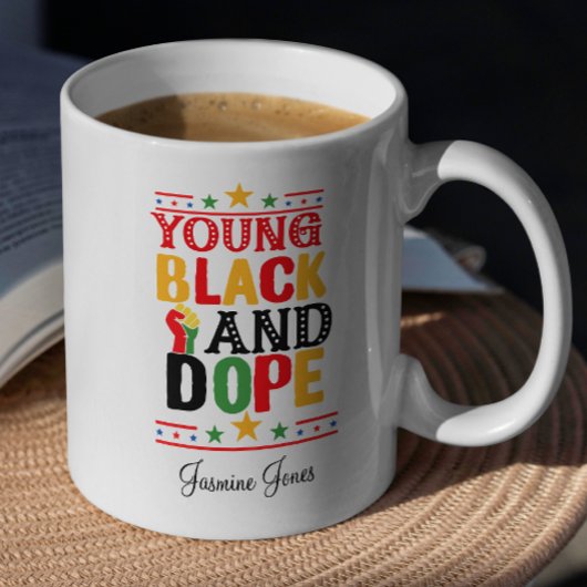 Young Black and Dope Afro-Amerikaanse Pride Koffiemok