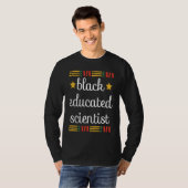 Young Black And Educated African Scientist Black H T-shirt (Voorkant volledig)
