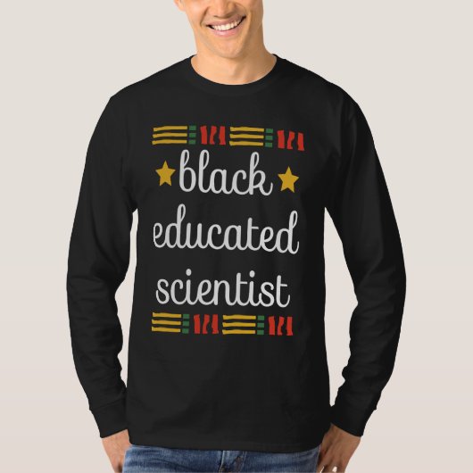 Young Black And Educated African Scientist Black H T-shirt (Voorkant)