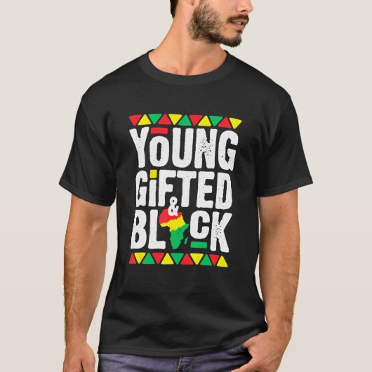 Young Black Dashiki African Pride History Month Ma T-shirt (Voorkant)