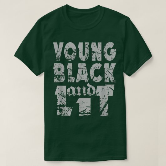 Young Black en Lit Pride African American History T-shirt (Design voorkant)