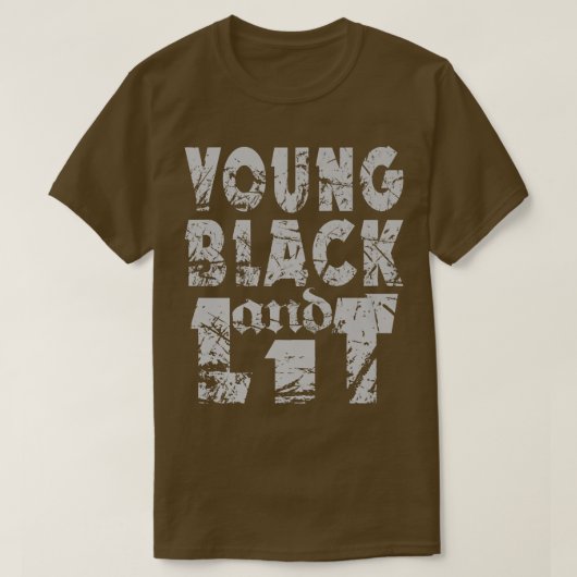 Young Black en Lit Pride African American History T-shirt (Design voorkant)