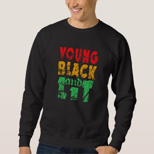 Young Black en Lit Pride African American History Trui (Voorkant)
