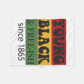 Young Black Free-ish Since 1865 Black History Mont Fleece Deken (Voorkant (Horizontaal))