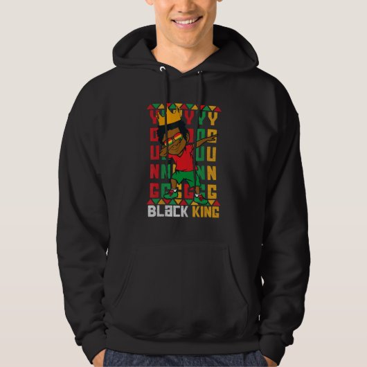 Young Black King Dab Kid African American Boy June Hoodie (Voorkant)