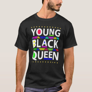 Young Black Queen Black History Month Girls Kids T-shirt