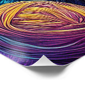 Young Blue Eyed Kitten With Ball Of Yarn Perfect Poster (Hoek)