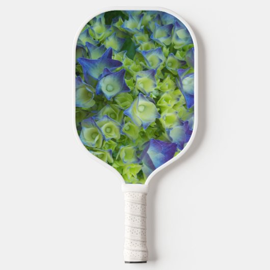 Young Blue Hydrangea Blooms Floral Pickleball Paddle (Voorkant)