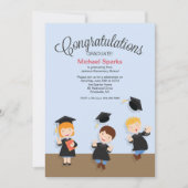 Young Boy Afstuderen Afstuderen Uitnodiging (Voorkant)