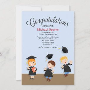 Young Boy Afstuderen Afstuderen Uitnodiging