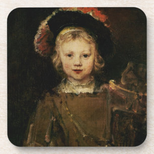 Young Boy in Fancy Dress, c.1660 (olie op canvas) Bier Onderzetter
