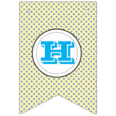 Young Boy Polka Dot/Teddy Bear Birthday Bunting Vlaggetjes (Tweede vlag)