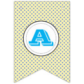 Young Boy Polka Dot/Teddy Bear Birthday Bunting Vlaggetjes (Derde vlag)