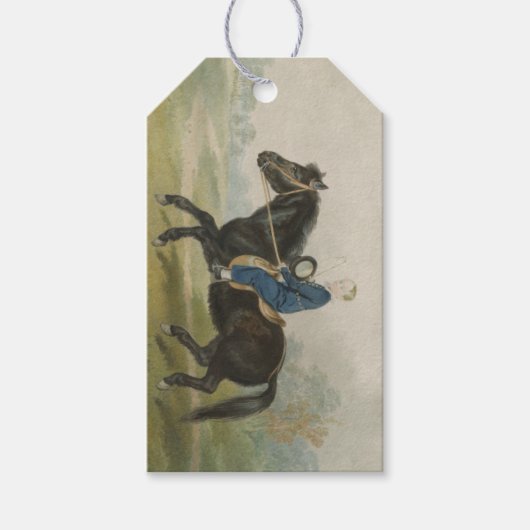 Young Boy Riding a Pony (door Penry Williams) Cadeaulabel (Voorkant)
