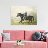 Young Boy Riding a Pony (door Penry Williams) Canvas Afdruk (Insitu (Woonkamer))