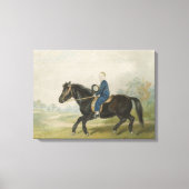 Young Boy Riding a Pony (door Penry Williams) Canvas Afdruk (Voorkant)