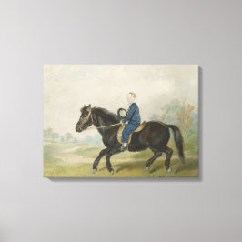 Young Boy Riding a Pony (door Penry Williams) Canvas Afdruk