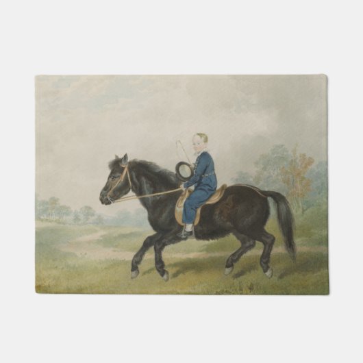 Young Boy Riding a Pony (door Penry Williams) Deurmat (Voorkant)