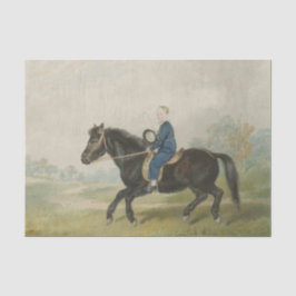 Young Boy Riding a Pony (door Penry Williams) Tissuepapier